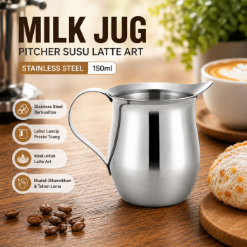 HOUSEEN Milk Jug Pitcher Susu Latte Art Espresso Stainless Steel - DL060