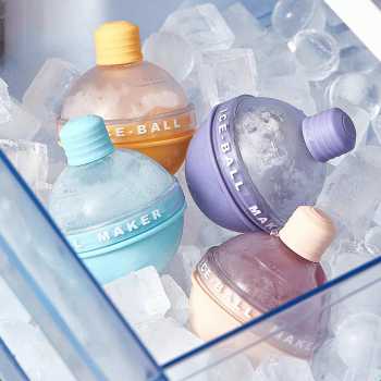TaffHOME Cetakan Es Batu Silikon Bulat Light Bulb Ice Cube Mold - GJ2980