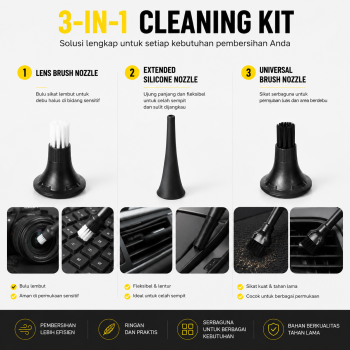 Gambar produk NITECORE Extension Vacuum Kit Brush Nozzle 3in1 for BB Nano Blower - NIA008 - 3