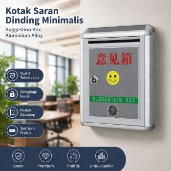 BOXS Kotak Saran Dinding Minimalis Suggestion Box Aluminium Alloy - BO302
