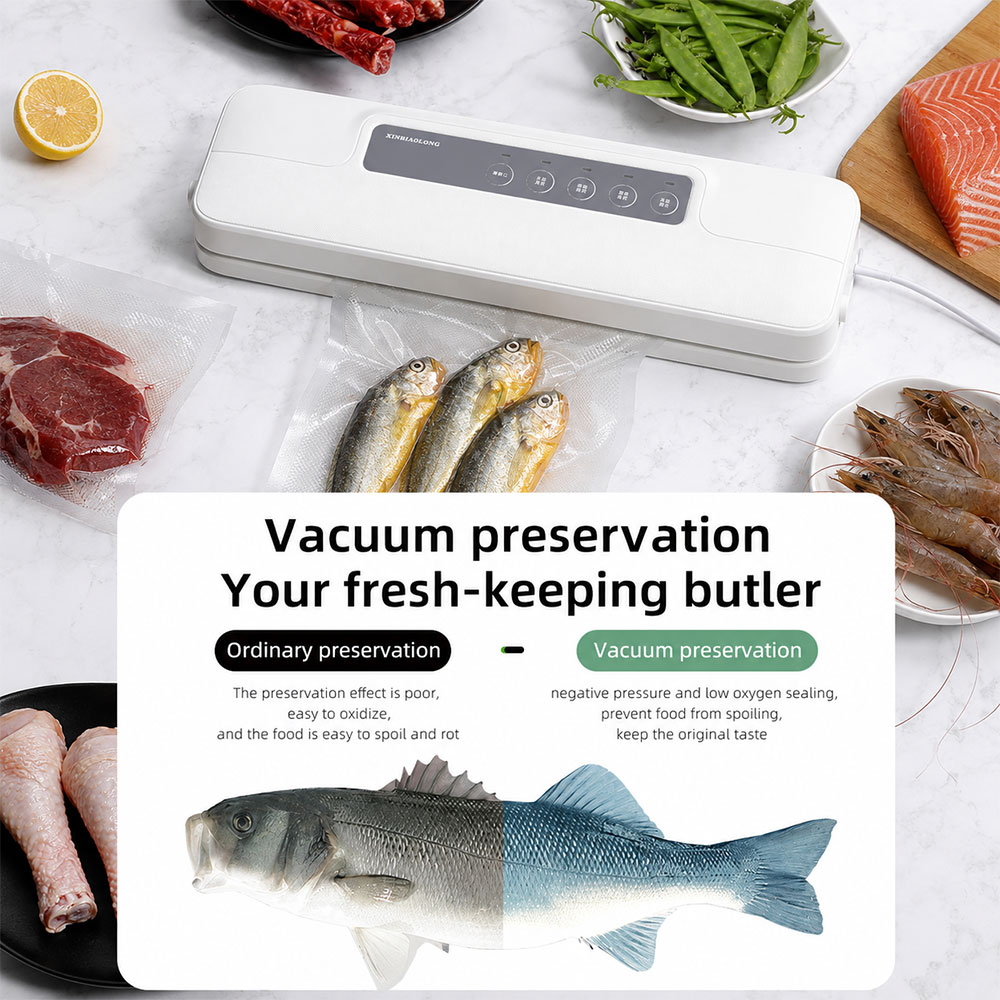 XinBao Alat Vakum Makanan Vacuum Sealer Packaging Machine 60kPa 110W - QH-56 Gambar produk XinBao Alat Vakum Makanan Vacuum Sealer Packaging Machine 60kPa 110W - QH-56 - 2