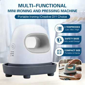 Taffware Mesin Heat Press Kaos Sablon Mini Adjustable Temperature 250W - AB106