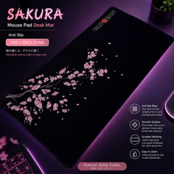 TaffGEAR Mouse Pad Sakura Desk Mat Anti Slip 600x300x3mm - LN010