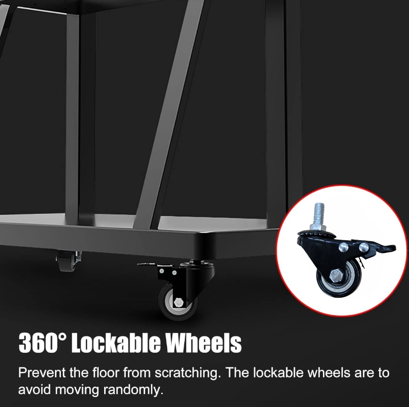 Taffware Bracket TV Floor Stand Wheel VESA 600x400 for 35-75 Inch TV - 1700 Gambar produk Taffware Bracket TV Floor Stand Wheel VESA 600x400 for 35-75 Inch TV - 1700 - 4