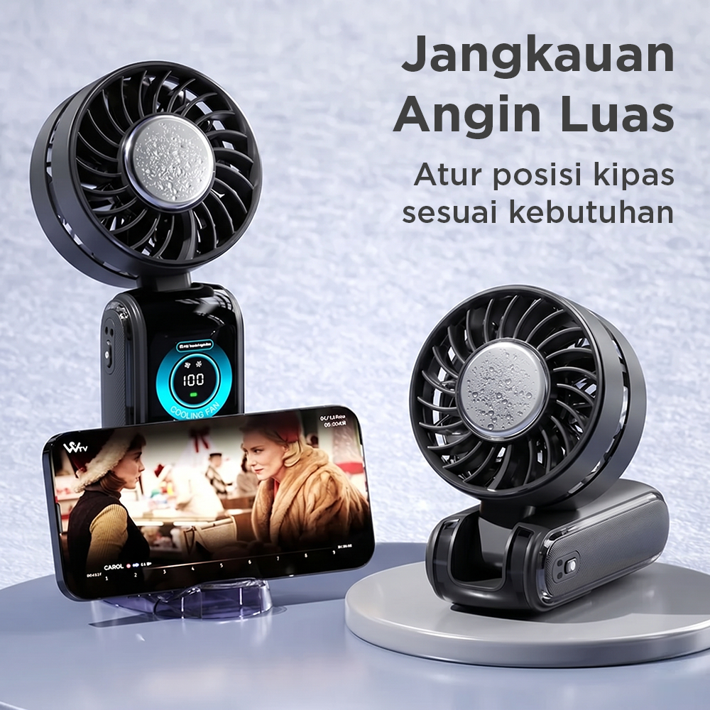OSBR Kipas Mini Lipat Portable Handheld Folding Fan 3600mAh - N106 Gambar produk OSBR Kipas Mini Lipat Portable Handheld Folding Fan 3600mAh - N106 - 2