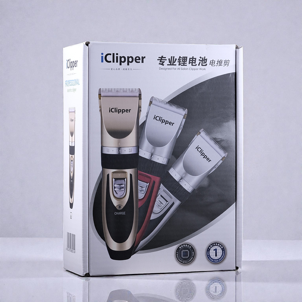 iClipper Alat Cukur Bulu Hewan Anjing Kucing Domba 8200RPM 600mAh - 938 Gambar produk iClipper Alat Cukur Bulu Hewan Anjing Kucing Domba 8200RPM 600mAh - 938 - Kemasan