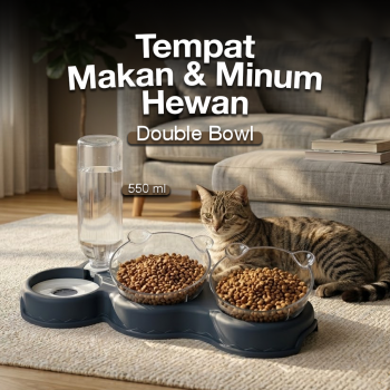 Aufulai Tempat Makan dan Minum Hewan Peliharaan Kucing Anjing - CH506