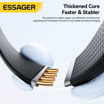 Gambar produk ESSAGER Kabel Data USB Type C to Type C Fast Charging 5A 100W 1M - ES-X78 - 6