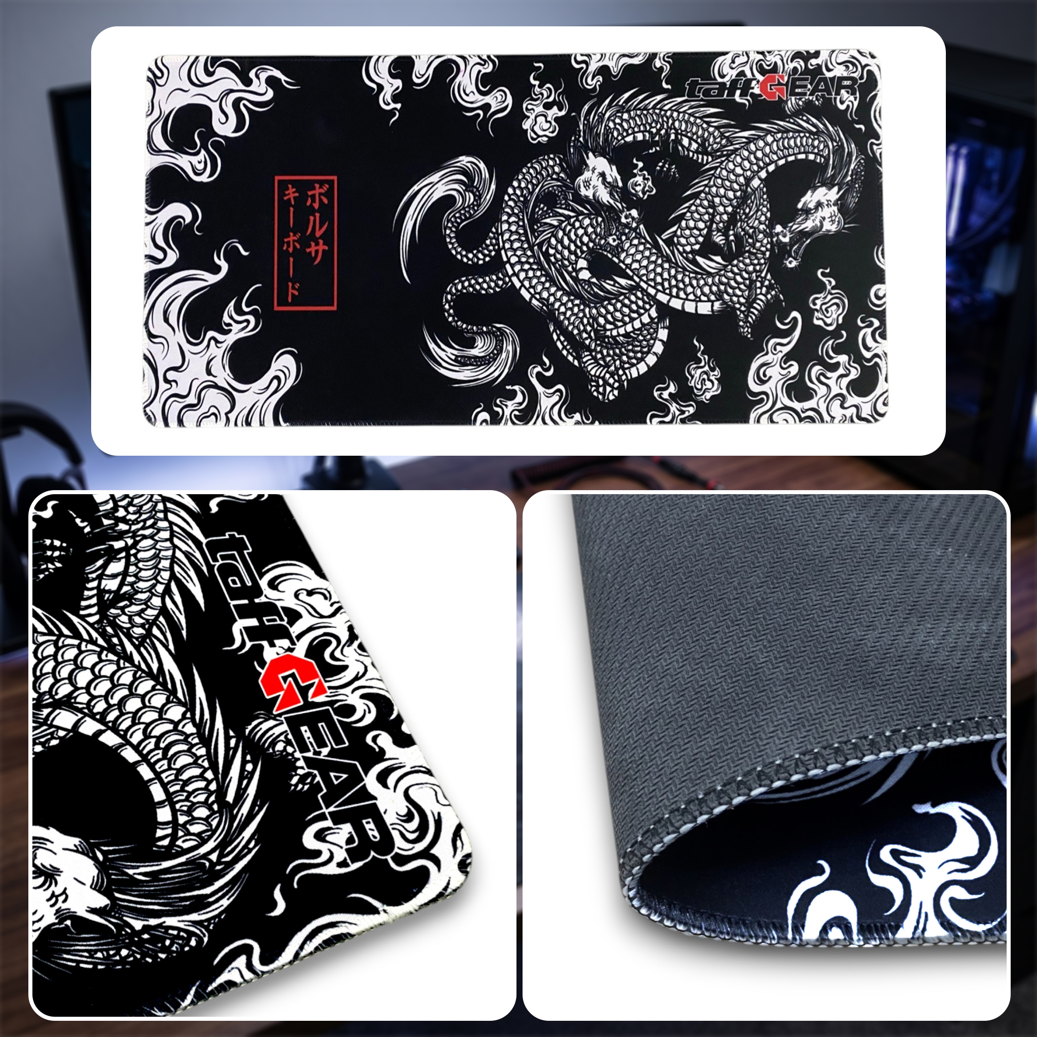 TaffGEAR Mouse Pad Gaming Japanese Dragon Desk Mat 300x600x3mm - M35 Gambar produk TaffGEAR Mouse Pad Gaming Japanese Dragon Desk Mat 300x600x3mm - M35 - 1