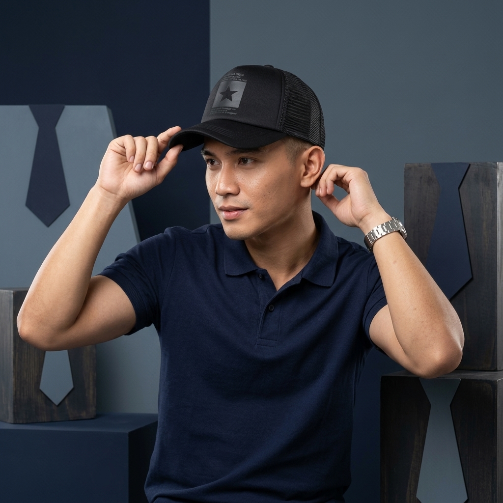 Rhodey Topi Trucker Jaring Mesh Hat Unisex Star - SMT-ZHL23 Gambar produk Rhodey Topi Trucker Jaring Mesh Hat Unisex Star - SMT-ZHL23 - 1