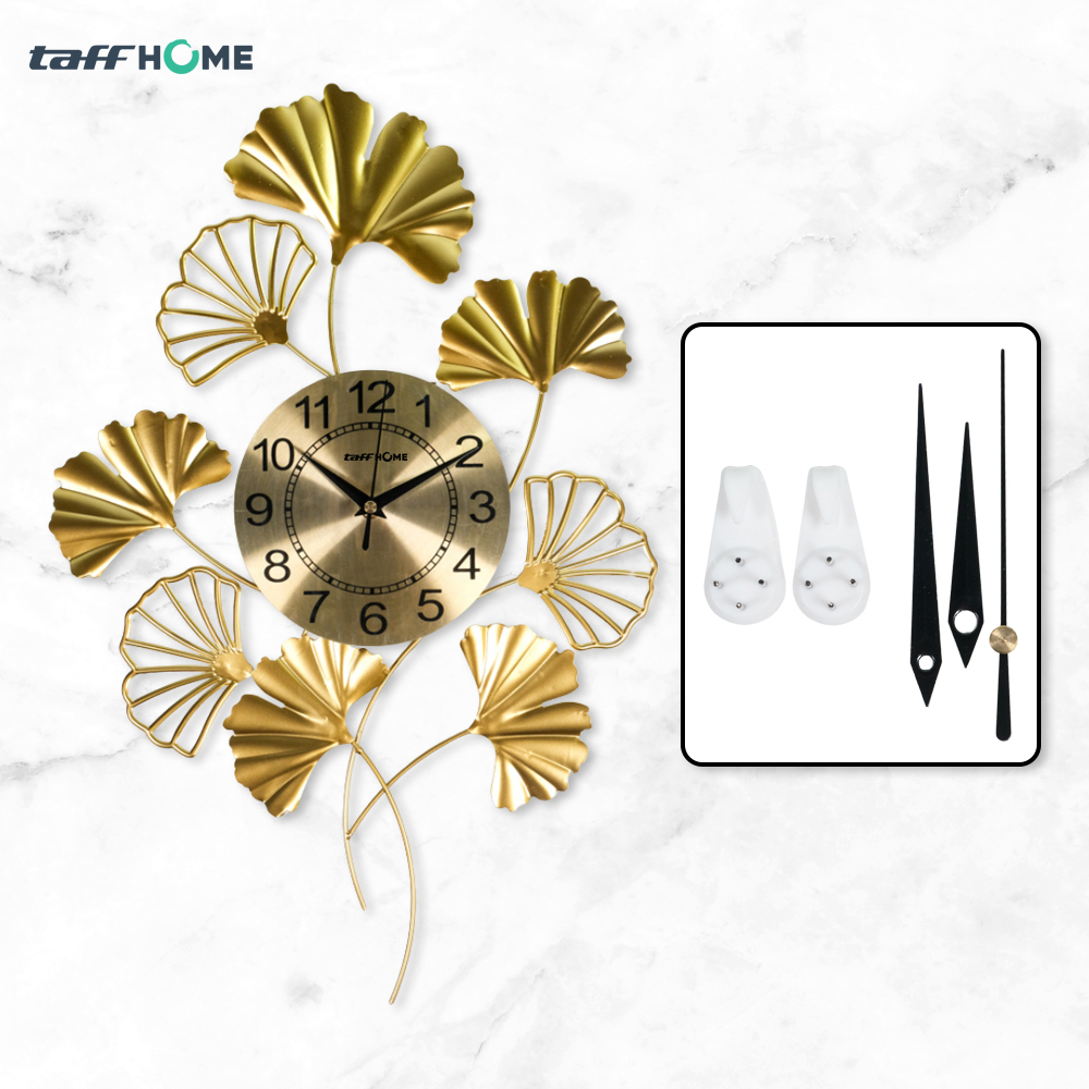 TaffHOME Jam Dinding Quartz Besi Ginkgo Biloba Silent Movement 54cm - MW-35 Gambar produk TaffHOME Jam Dinding Quartz Besi Ginkgo Biloba Silent Movement 54cm - MW-35 - 5