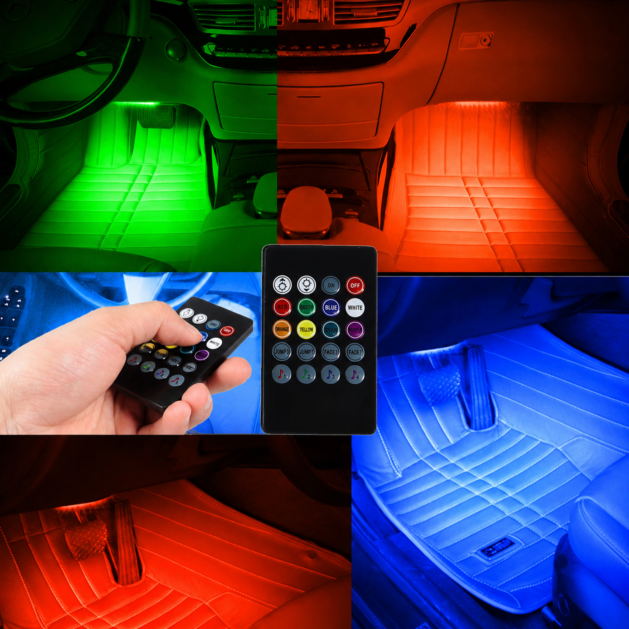 SAARMAT Lampu LED Strip DIY Car Interior 5050 RGB dan Remot Kontrol - APWD1 Gambar produk SAARMAT Lampu LED Strip DIY Car Interior 5050 RGB dan Remot Kontrol - APWD1 - 3