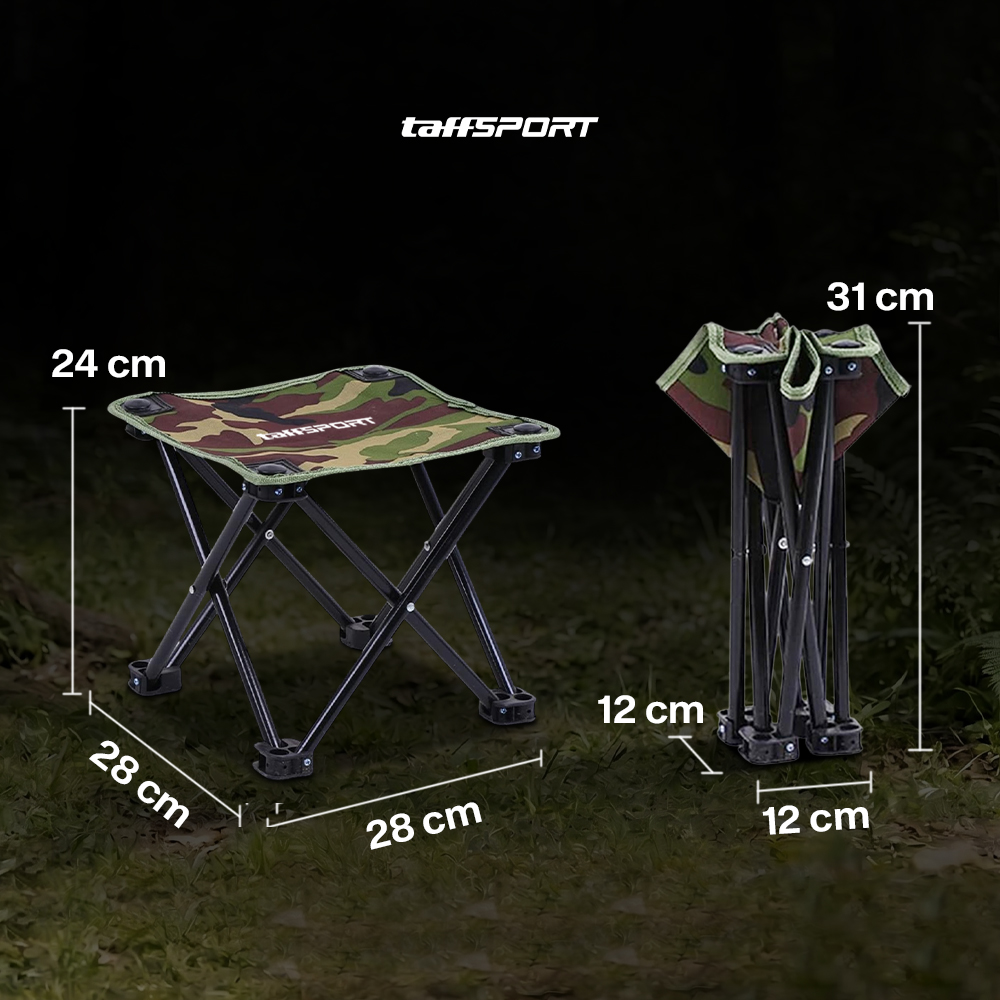 Gambar produk TaffSPORT Kursi Lipat Outdoor Mancing Portable Oxford Folding Chair - ZDY01 - 7