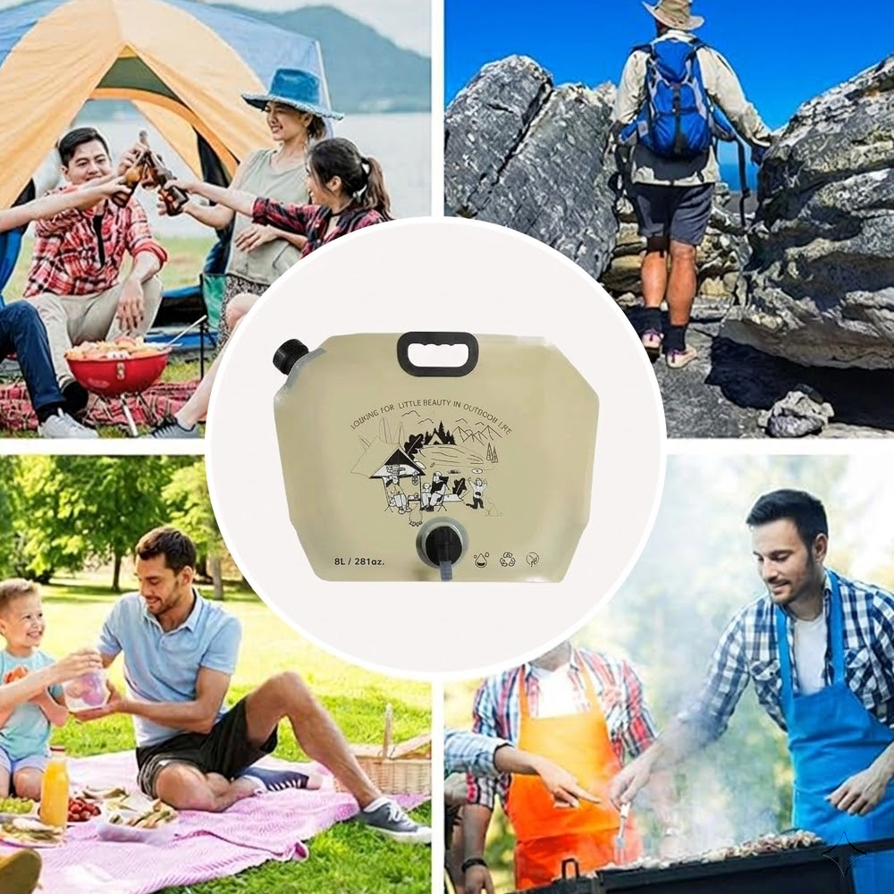 WATORU Kantong Air Minum Lipat Multifungsi Portable Water Bag Keran 8L - SD-8 Gambar produk WATORU Kantong Air Minum Lipat Multifungsi Portable Water Bag Keran 8L - SD-8 - 7