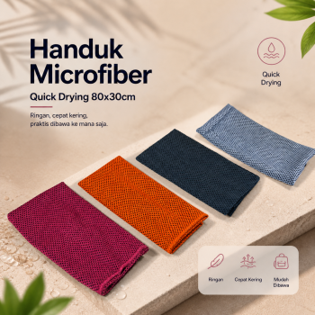 Handuk Olahraga Microfiber Quick Drying Size 80x30cm - S-50