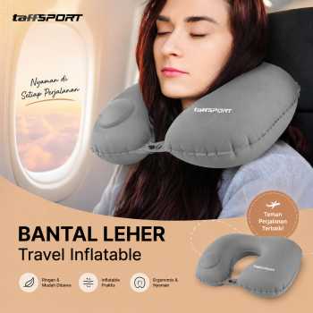 TaffSPORT Travel-O Bantal Leher Travel Angin U-Shaped Neck Pillow - RH34