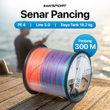 TaffSPORT Senar Pancing PE 4 Braided Strand Fishing Line 300M - DM3