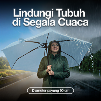 HUJI Payung Lipat Vinyl Umbrella Waterproof Anti UV UPF 50+ 6 Bone - HJ190