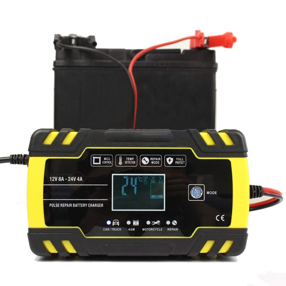 FOXSUR Charger Aki Mobil Motor Intelligent Battery Charger 12/24V 8A - FBC122408D Gambar produk FOXSUR Charger Aki Mobil Motor Intelligent Battery Charger 12/24V 8A - FBC122408D - 5