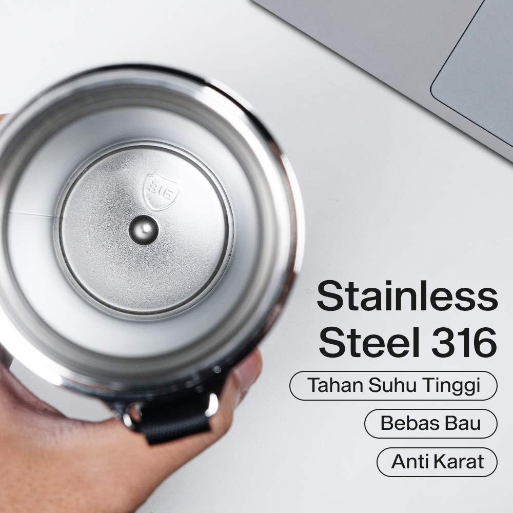 BOUTH Botol Minum Termos Tumbler Air Panas Dingin Stainless Steel 800ml - A1A9 Gambar produk BOUTH Botol Minum Termos Tumbler Air Panas Dingin Stainless Steel 800ml - A1A9 - 2
