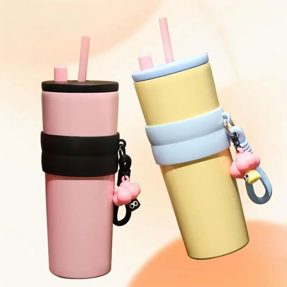 One Two Cups Botol Minum Tumbler Air Panas Dingin with Straw 710ml - YS-9000 Gambar produk One Two Cups Botol Minum Tumbler Air Panas Dingin with Straw 710ml - YS-9000 - 4
