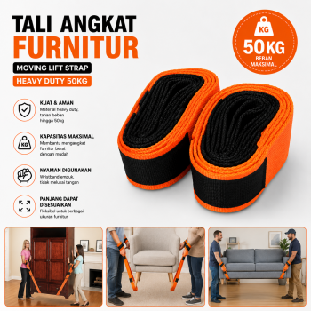 Gambar produk VKTECH Tali Angkat Furnitur Moving Lift Strap Heavy Duty 50kg 2 PCS - VK965