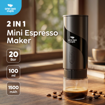 One Two Cups Portable Coffee Maker 2in1 Nespresso 20 Bar 1500mAh - HS9440-1S