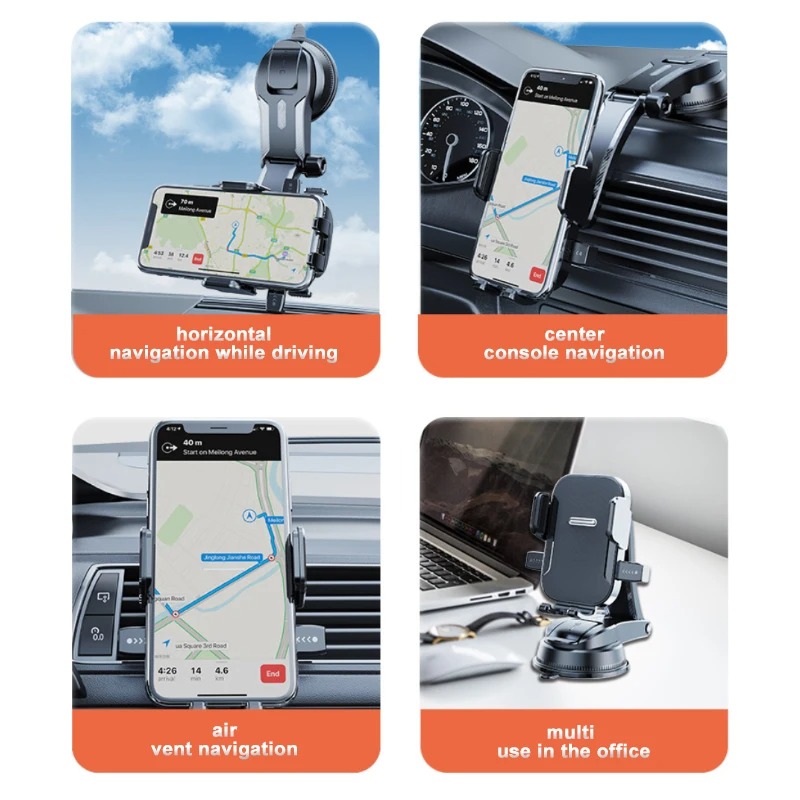 SEAMETAL Holder HP Mobil Flexible Arm 360 Rotation Car Phone Holder - HM-30 Gambar produk SEAMETAL Holder HP Mobil Flexible Arm 360 Rotation Car Phone Holder - HM-30 - Kemasan