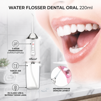 Gambar produk TaffOmicron Water Flosser Oral Irrigator Pembersih Karang Gigi 220ml - Z-801