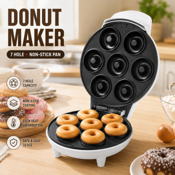 Aerosac Donut Maker Elektrik Alat Pembuat Donat Mini 7 Lubang 700W - DM-10