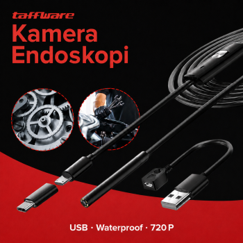 Taffware Kamera Endoskopi USB OTG IP67 Borescope 7mm Kabel 3.5M - AN98B