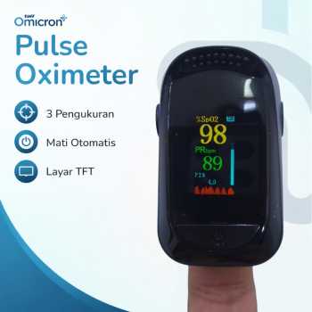 TaffOmicron Fingertip Pulse Oximeter Ukur Saturasi Oksigen Darah TFT - PO-A3AO