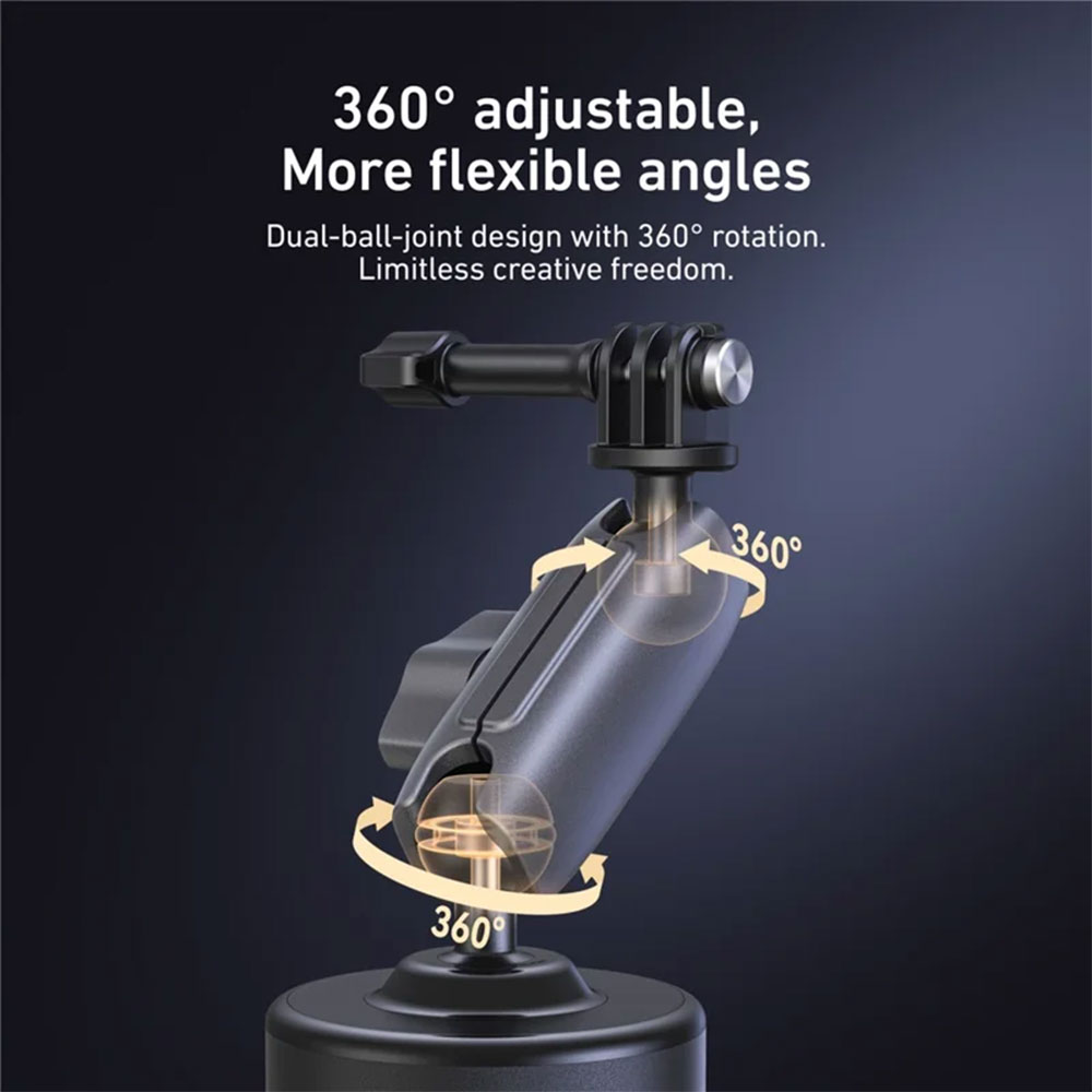 TELESIN Electric Suction Cup Mount For DJI Osmo Pocket 3 Dual Ball - S3-SUS-07 Gambar produk TELESIN Electric Suction Cup Mount For DJI Osmo Pocket 3 Dual Ball - S3-SUS-07 - 3