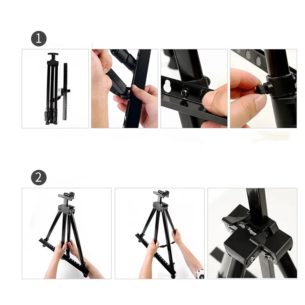 BOMAN Tripod Stand Lukis Canvas Portable Metal Sketch Easel 1.58M - SLC-10 Gambar produk BOMAN Tripod Stand Lukis Canvas Portable Metal Sketch Easel 1.58M - SLC-10 - 4
