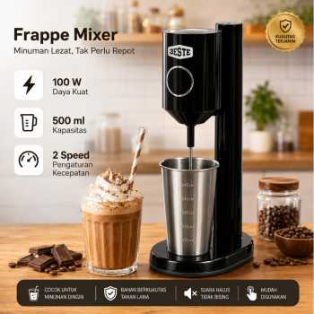 Trieste Frappe Mixer Elektrik Pengaduk Minuman Otomatis 100W 500ml - HSM-707