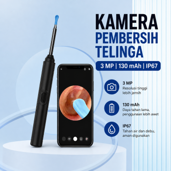 BYSE Kamera Pembersih Telinga Korek Kuping Otoskop Endoscope 3MP WiFi - CC10