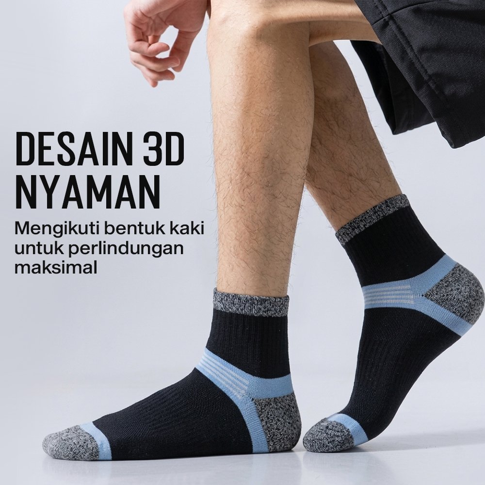 ZTOET Kaos Kaki Pendek Olahraga Quick Dry Breathable Sock Pria 39-45 - WZ173 Gambar produk ZTOET Kaos Kaki Pendek Olahraga Quick Dry Breathable Sock Pria 39-45 - WZ173 - 2