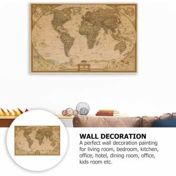 Gambar produk Poster Peta Dunia Large Vintage World Map 103x69cm - N401 - 5