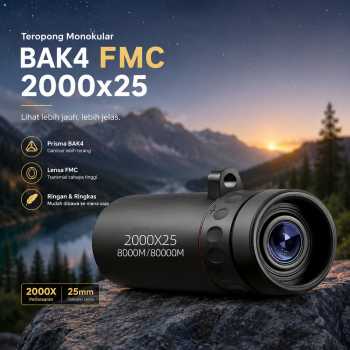 TaffSPORT Teropong Monokular Portable HD BAK4 FMC 2000x25 - MR-20