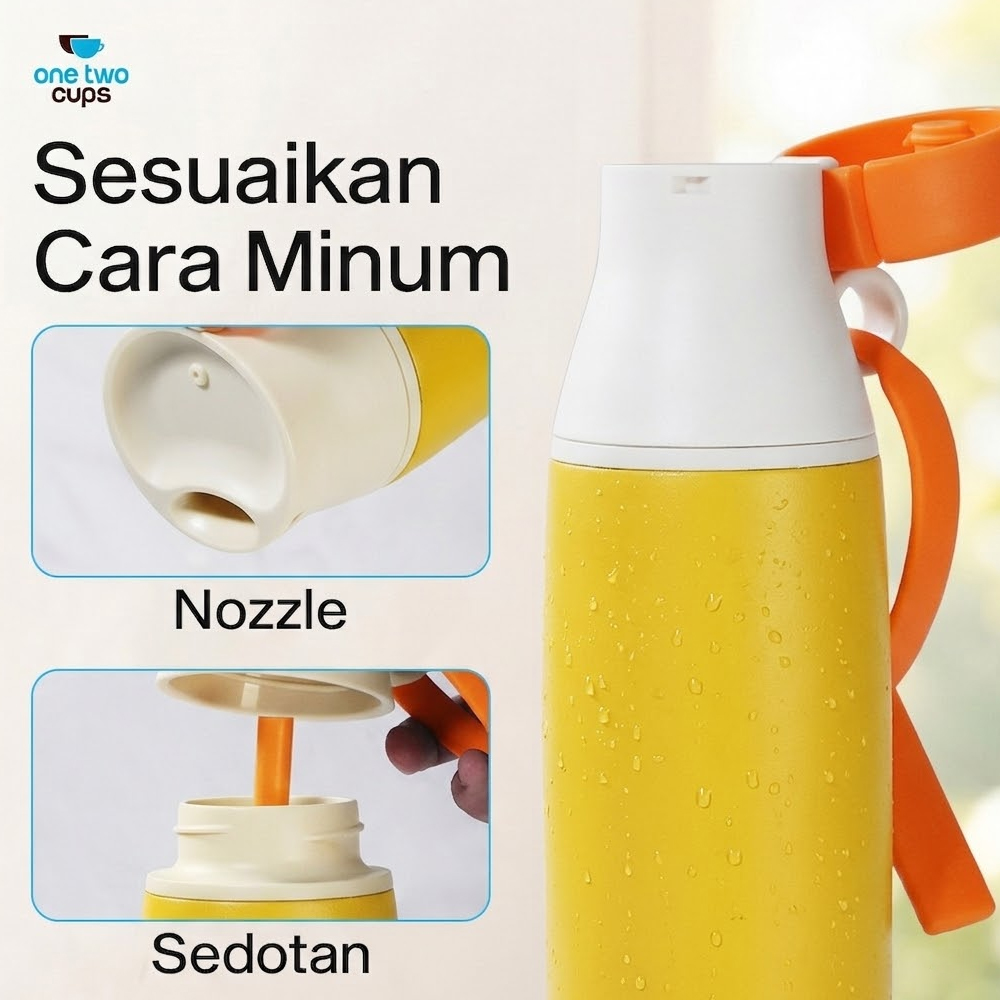 One Two Cups Botol Minum Tumbler Air BPA Free Stainless Steel 520ml - CL520 Gambar produk One Two Cups Botol Minum Tumbler Air BPA Free Stainless Steel 520ml - CL520 - 3
