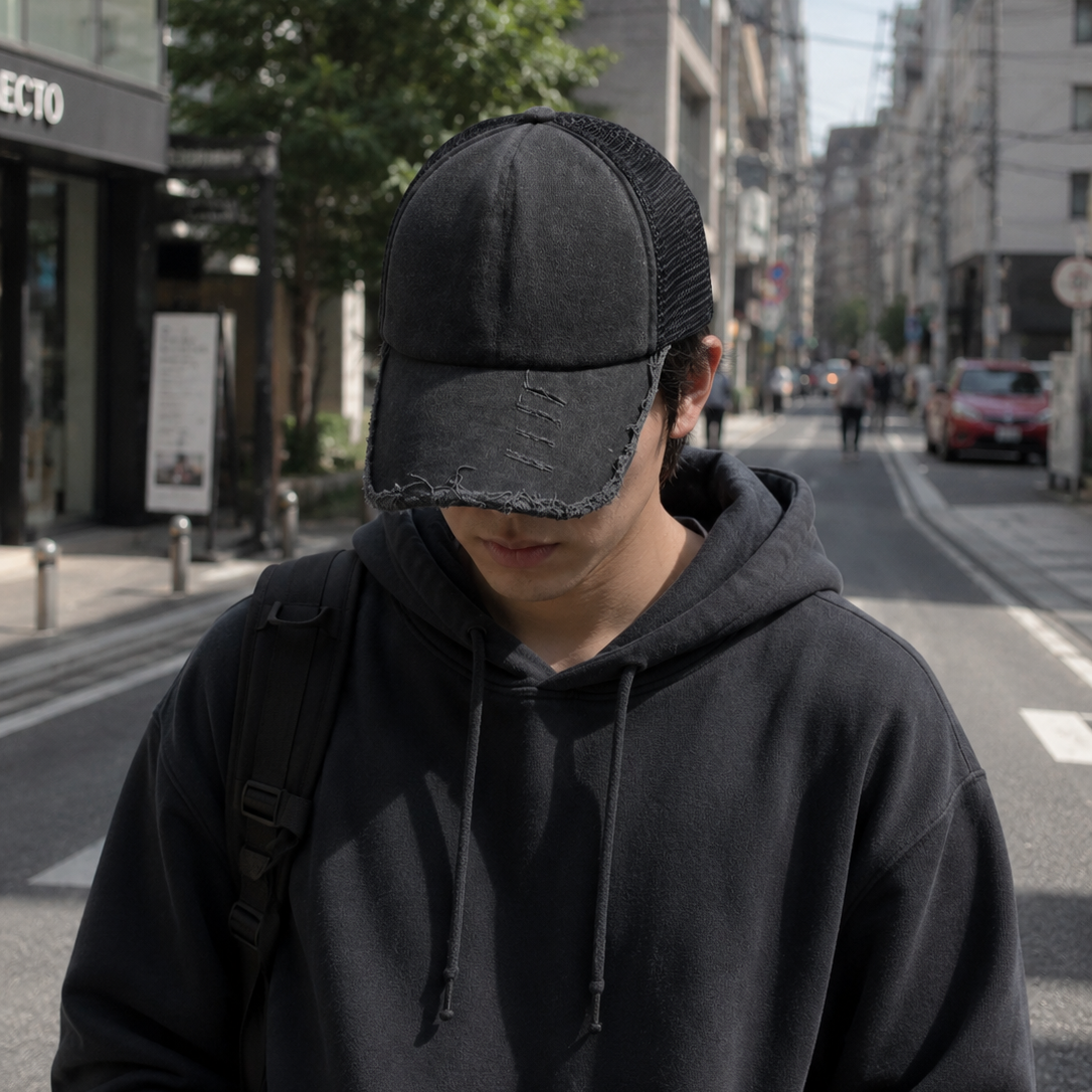 GUDIY Topi Trucker Jaring Mesh Hat Washed Cotton - T300 Gambar produk GUDIY Topi Trucker Jaring Mesh Hat Washed Cotton - T300 - 1