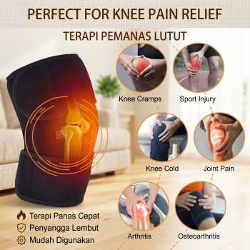 MIZION Sabuk Terapi Pemanas Lutut Elektrik Knee Pad Heating USB - MZ-3