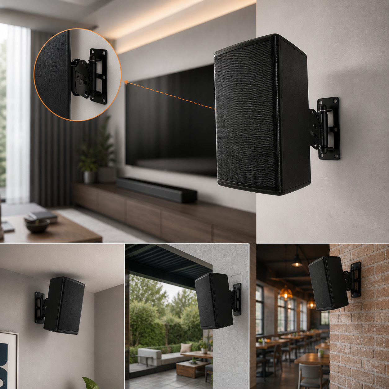 Gambar produk MagiDeal Bracket Speaker Dinding Wall Mount Vertical Type 2 PCS - SP-75 - 5