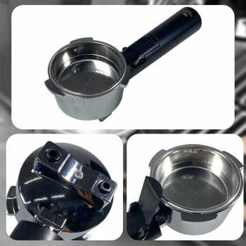 Gambar produk One Two Cups Portafilter Double Outlet Stainless Steel 2 Cup 51mm - EC200 - 1