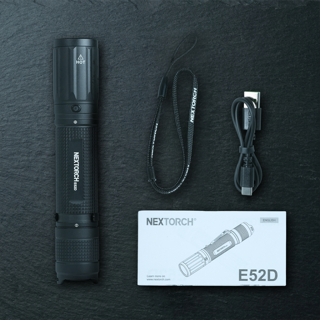 Gambar produk NEXTORCH Lampu Senter LED Mini Bright Tactical USB Type C 3700 Lumens - E52D - 8