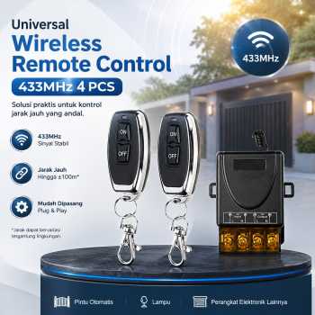 Gambar produk AMMTOO Universal Wireless Remote Control 433MHz Remot Kontrol 4 PCS - YL-AC02A