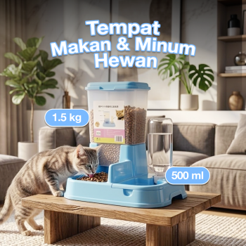 TaffHOME Tempat Makan Anjing Kucing Pet Food Dispenser - PET0640