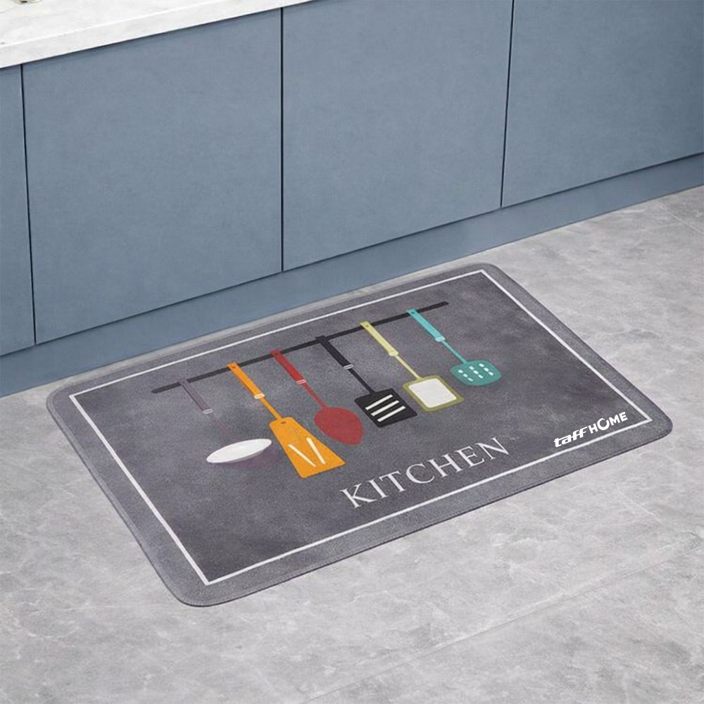 TaffHOME Keset Dapur Living Room Kitchen Diatomite Anti Slip 40x60cm Kitchen Spatula - D330 Gambar produk TaffHOME Keset Dapur Living Room Kitchen Diatomite Anti Slip 40x60cm Kitchen Spatula - D330 - 1