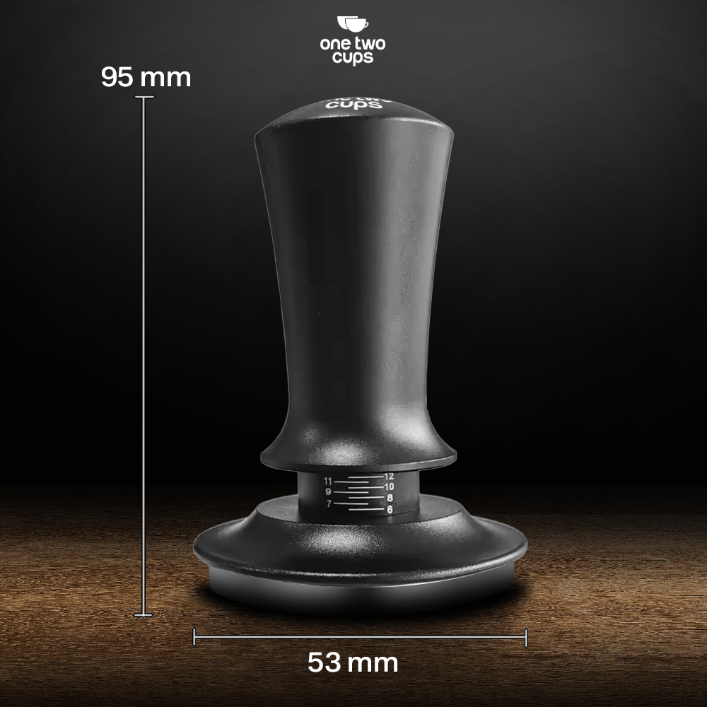 One Two Cups Tamper Kopi Espresso Barista Threaded Base Stainless 304 53mm - JN-24 Gambar produk One Two Cups Tamper Kopi Espresso Barista Threaded Base Stainless 304 53mm - JN-24 - 7