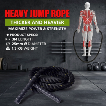 YAFITYES Tali Skipping Jump Rope Heavy Power Training 3Mx25mm - BJR002